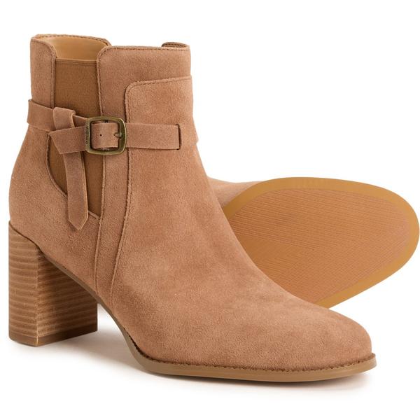 バイオニック レディース シューズ ブーツ・レインブーツ スエードクロス Vionic Vivette Boots - Suede (For Women) Hazelnut ブーツ-靴-レディース靴