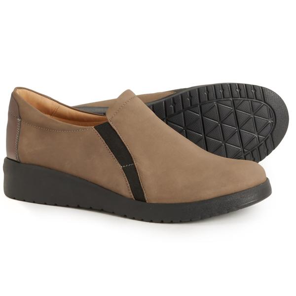 サミュエルフドバード レディース シューズ パンプス Samuel Hubbard Marin Shoes - Nubuck Slip-Ons (For Women) Taupe トープ｜詳細画像