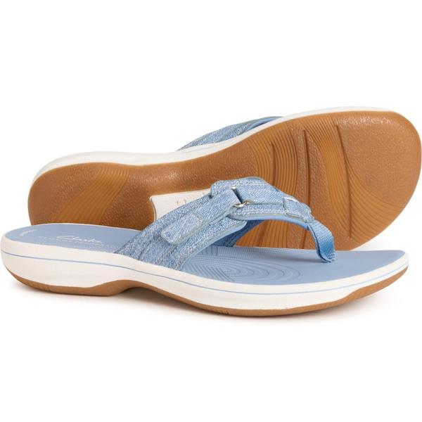 クラークス レディース シューズ サンダル Clarks Breeze Sea Cloudstepper Flip-Flops (For Women) Denim Blue Int デニム