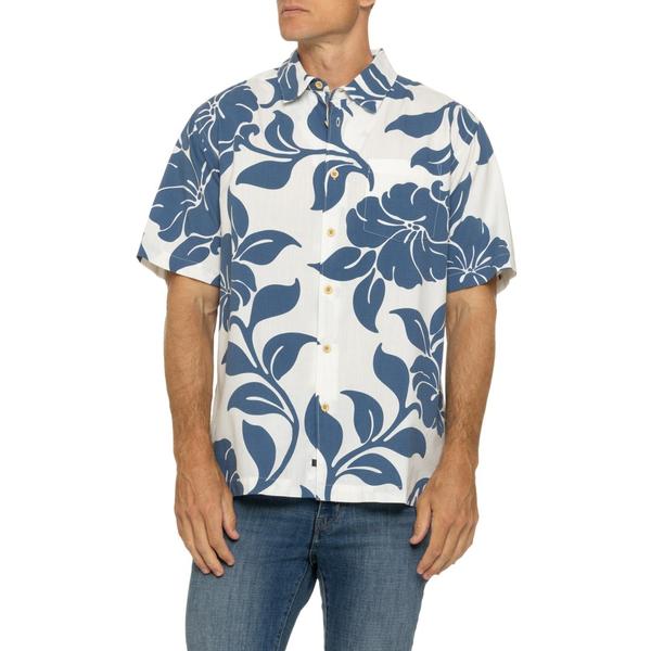 クイックシルバー ウォーター マン メンズ トップス シャツ Quiksilver Waterman All Time Pareo Shirt - Short Sleeve White ホワイト