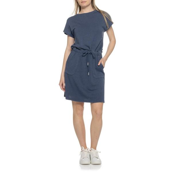 シーアンドシーカリフォルニア レディース トップス ワンピース パイル C&California Barbara Sun-Washed Beach Terry Dress - Short Sleeve J478 Mood Indigo インディゴ