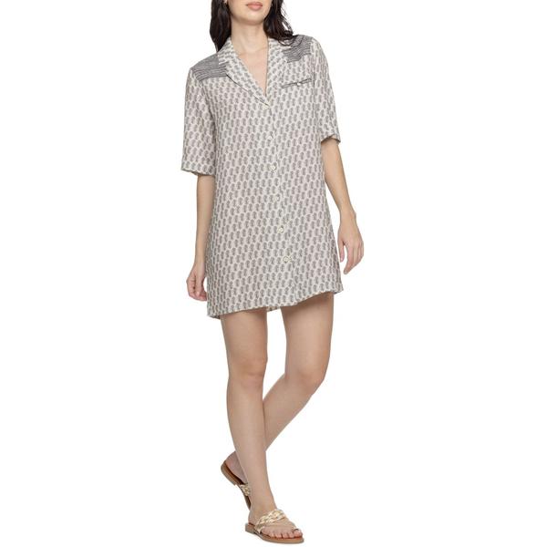 ファレティ レディース トップス 衣装 リネン Faherty Paradise Point Dress - Linen Short Sleeve Summer Pearl Blossom パール