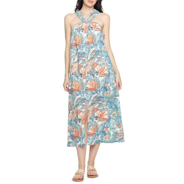 ファレティ レディース トップス ワンピース ノースリーブ コットン Faherty Bay Twist Dress - Organicotton Sleeveless Paradise Blossom Floral｜ReVida 店