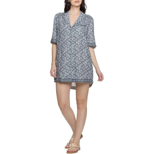 ファレティ レディース トップス 衣装 リネン Faherty Paradise Point Dress - Linen Short Sleeve Oceanview Blossom