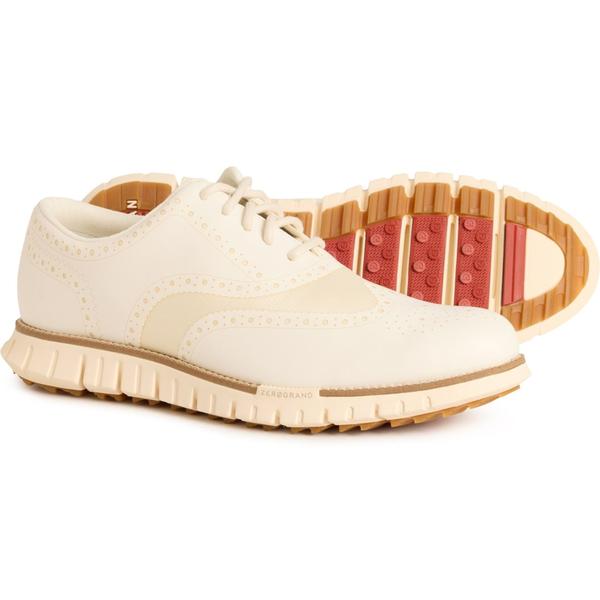 コールハーン メンズ シューズ スニーカー ウィングチップ Cole Haan ZeroGrand Remastered No-Sewingtip Golf Shoes - Waterproof (For Men) Ivory / Cinnabar / Gum Wp アイボリー