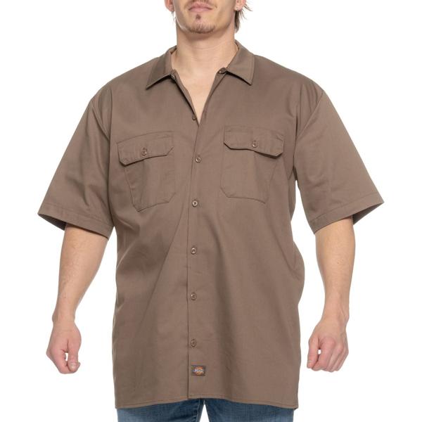 ディッキーズ メンズ トップス Tシャツ Dickies Twill Work Shirt - Short Sleeve Mushroom