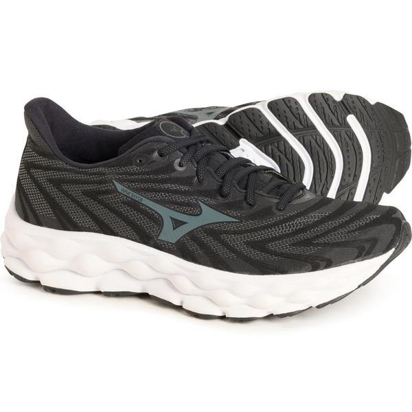 ミズノ メンズ シューズ スニーカー Mizuno Wave Sky 8 Running Shoes (For Men) Black-Metallic Grey 黒いこと