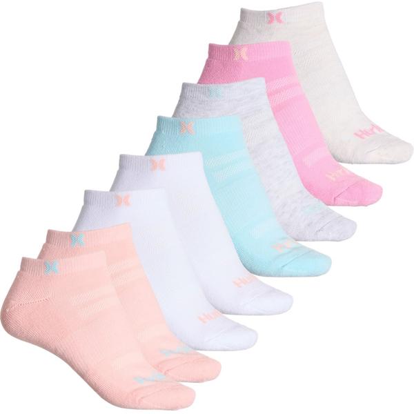 ハーレー レディース アンダーウェア 靴下 パイル アンクル Hurley Half Terry Low-Cut Socks - 8-Pack Below the Ankle (For Women) Lt Pastel Pink ピンク