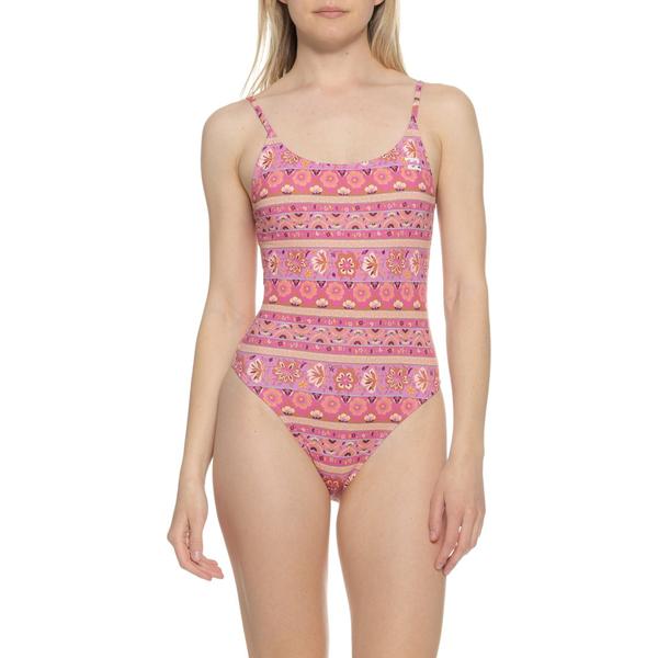 散らし広告ボン レディース 海水着 上下仕掛ける Billabong Beach Babe One-Piece Swimsuit Berry Pink サクラ色 水着-レディースファッション