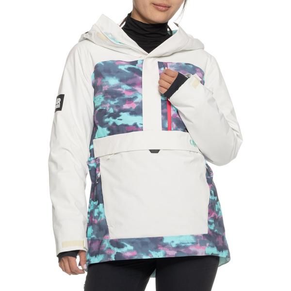 アウトドアリサーチ レディース アウター ジャケット・ブルゾン Outdooresearch Snowcrew Anorak Ski Jacket - Waterproof Insulated Zip Neck Snow/Calcite Camo