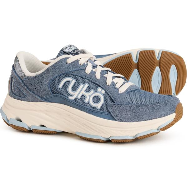 ライカ レディース シューズ スニーカー レザー ryka Devotion X Max CLS Walking Shoes - Leather (For Women) Flinstone Blue ブルー｜ReVida 店