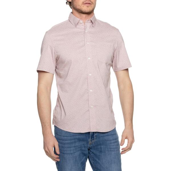 ファレティ メンズ トップス シャツ コットン Faherty Movement Shirt - Supima Cotton Short Sleeve Blushed Sand Floral サンド｜ReVida 店