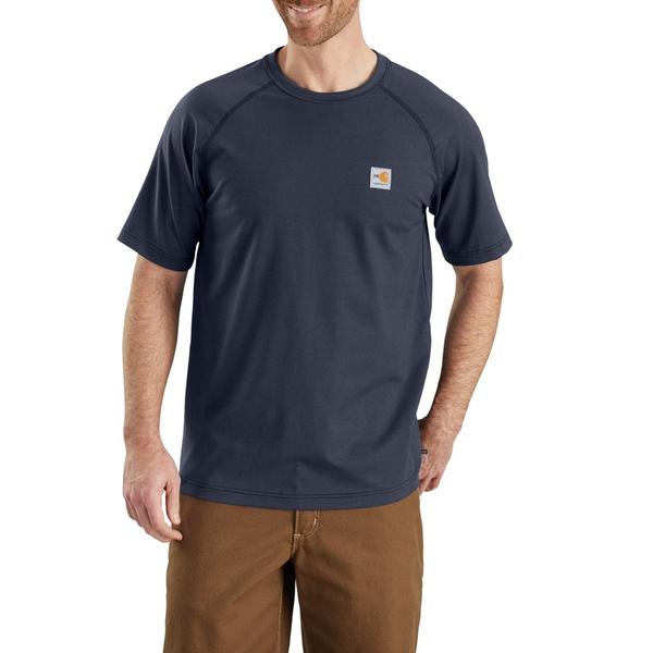 鉄道車両ハート型 メンズ トップス ティーシャツ Carhartt 102903 Flame Resistant Force T-Shirt - Short Sleeve Factory Seconds Dark Navy 米国海軍