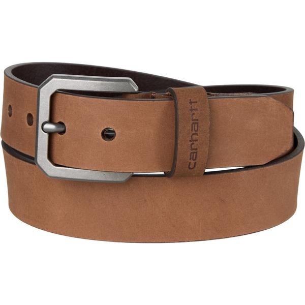 鉄道車両ハート形 メンズ 付属品 胴締め なめし革 Carhartt A0005502 Saddleather Belt Brown 赤銅色