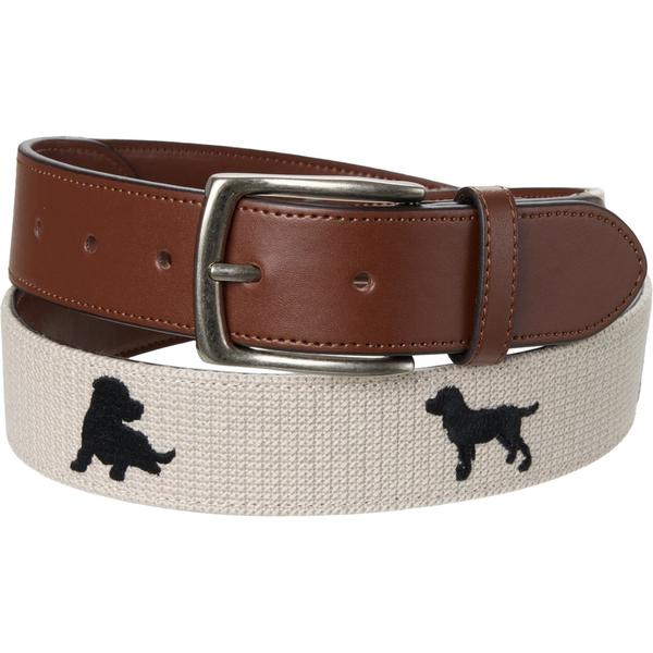 一風変わったペンギン メンズ 付属品 胴締め Original Penguin Dog Needlepoint Belt Khaki カーキ