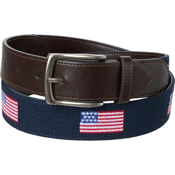 一風変わったペンギン メンズ 付属品 胴締め Original Penguin Boats Needlepoint Belt Navy 米国海軍