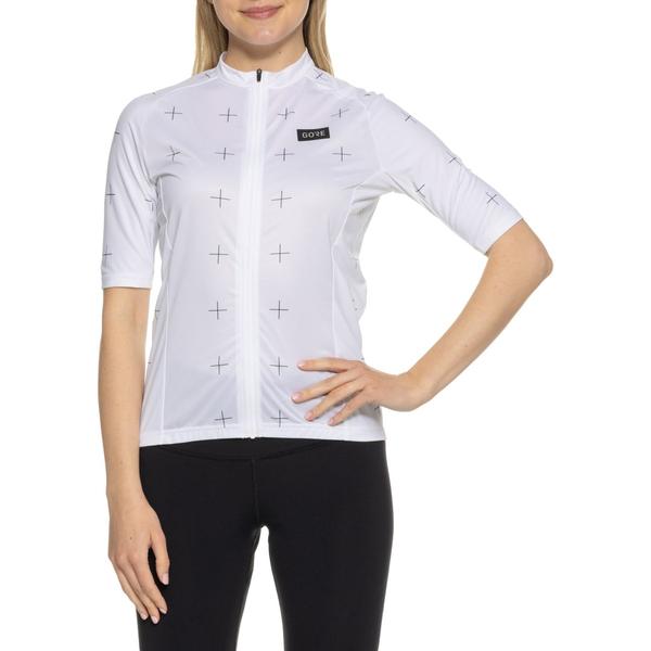 ゴア御召しもの レディース トップス プルオーバー プルオーバー GORE WEAR Daily Cycling Jersey - Full Zip Short Sleeve White/Black 白いこと