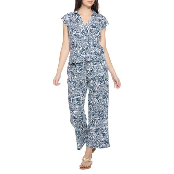 レイチェル ゾー レディース ボトムス 心地よいズボン下 プルオーバー Rachel Zoe Trapunto Dolman Shirt \u0026 Pantset - Short Sleeve Zuzu Stencil Floral