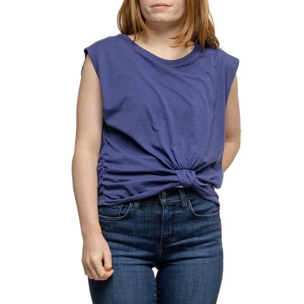 十天然木 レディース トップス ティーシャツ ノースリーブ tentree Seton T-Shirt - Sleeveless Indigo Tide インディゴ シャツ・ブラウス-レディースファッション