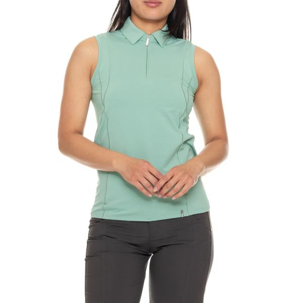 ケージェイユーエス レディース トップス プルオーバー ノースリーブ KJUS Emma Polo Shirt - UPF 50+ Zip Neck Sleeveless Mineral