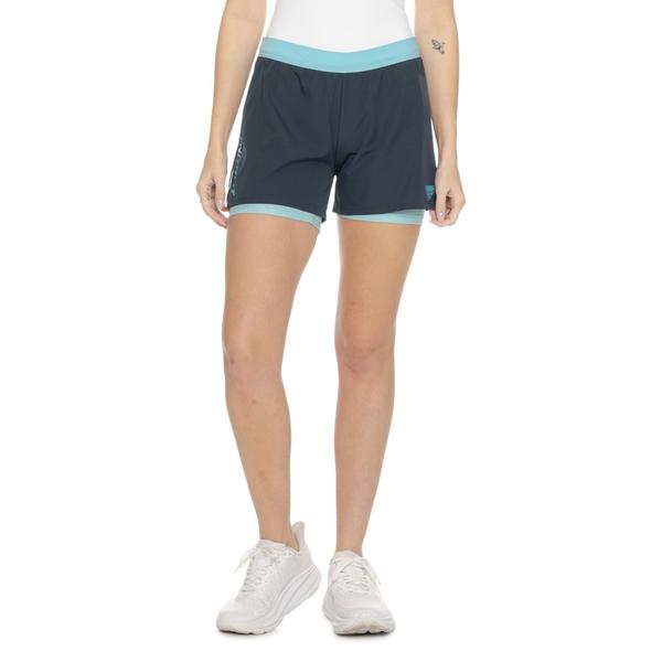 ダイナフィット レディース ボトムス ハーフパンツ・ショーツ ショートパンツ Dynafit Alpine Pro 2-in-1 Shorts Blueberry Marine Blue ブルー｜ReVida 店