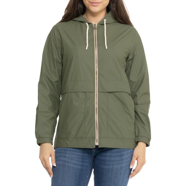 ウェザープルーフ レディース アウター ジャケット・ブルゾン フーデッドジャケット Weatherproof Vintage Rain Slicker Hooded Jacket Clover｜ReVida 店