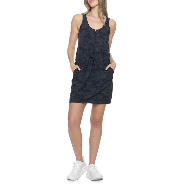 クリムゾンクローバー レディース トップス ワンピース ショートパンツ ノースリーブ Krimson Kloveremy Dress with Liner Shorts - UPF 50+ Zip Neck Sleeveless Camo｜ReVida 店