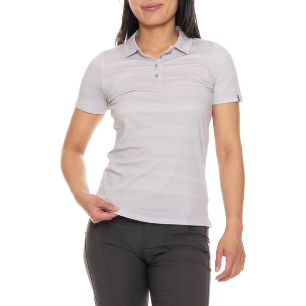 ケージェイユーエス レディース トップス プルオーバー 刷り上げる KJUS Enya Printed Polo Shirt - UPF 50+ Short Sleeve Alloy-White 白いこと