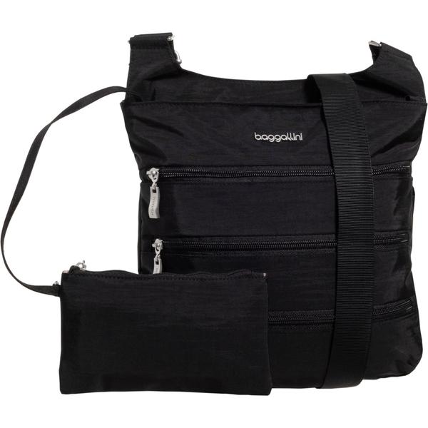バッガリーニ レディース 御徒面子 baggallini Big Zipper Bagg Crossbody Bag Black With Sand Lining 黒いこと