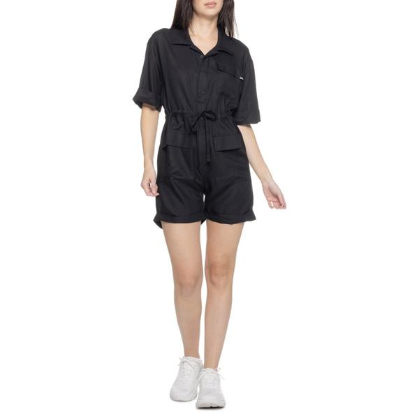 ピクチャー オーガニック レディース トップス ワンピース ロンパース Picture Organic Noora Romper - UPF 50+ Short Sleeve Black ブラック｜ReVida 店