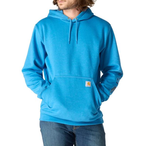 カーハート メンズ トップス シャツ トール ロゴ パーカー グラフィック Carhartt K288 Big and Talloose Fit Midweight Logo Graphic Hoodie Horizon Blue Heather ヘザー|ReVida 店