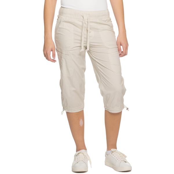 デモクラシー レディース ボトムス カジュアルパンツ キャップ Democracy Poplin Pull-On Drawstring Capris - 18" Pale Stone ストーン｜ReVida 店