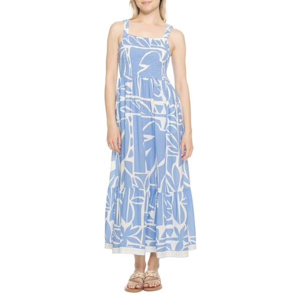 マリーン レイヤー レディース トップス ワンピース ノースリーブ マキシ Marine Layer Selene Maxi Dress - Sleeveless Azul Mosaic｜ReVida 店