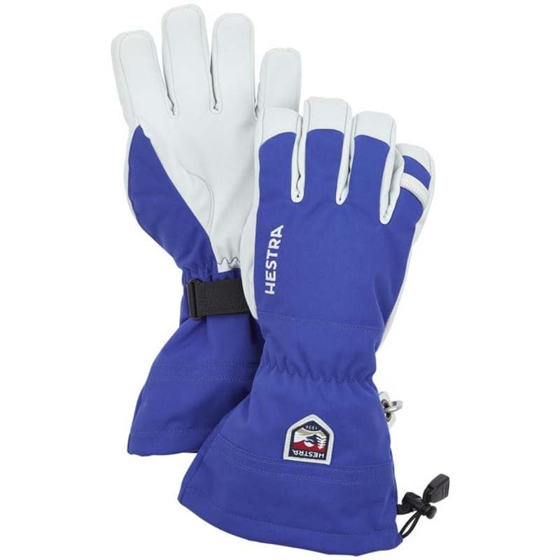ヘストラ メンズ アクセサリー 手袋 レザー Hestra Army Leather Heli Ski 5-Finger Gloves Royal Blue ブルー