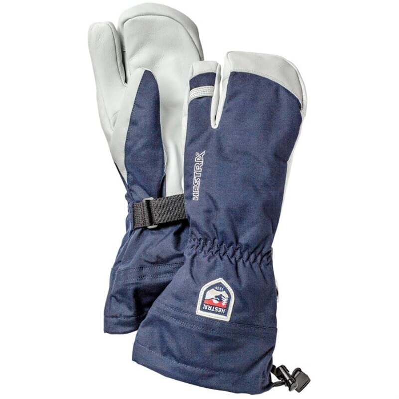 ヘストラ メンズ アクセサリー 手袋 レザー Hestra Army Leather Heli Ski 3-Finger Mittens Navy ネイビー