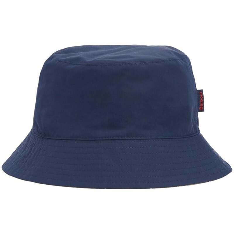 バブアー メンズ アクセサリー 帽子 Barbour Hutton Reversible Bucket Hat Navy/Classic ネイビー