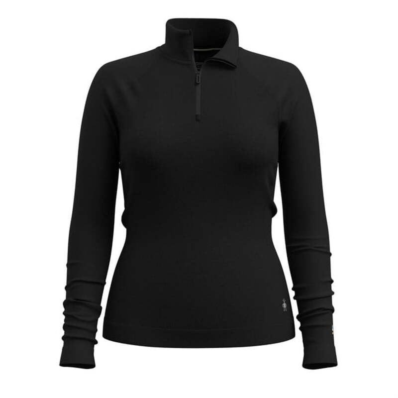 スマートウール レディース トップス シャツ Smartwool Classic Thermal Merino Base Layer 1/4 Zip Top - Women's Black ブラック｜ReVida 店