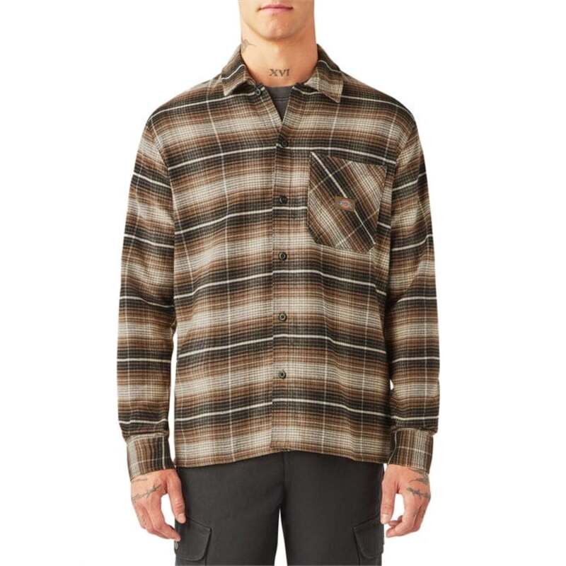 ディッキーズ メンズ トップス シャツ Dickies Forest Check Shirt - Men's Mushroom フォレスト