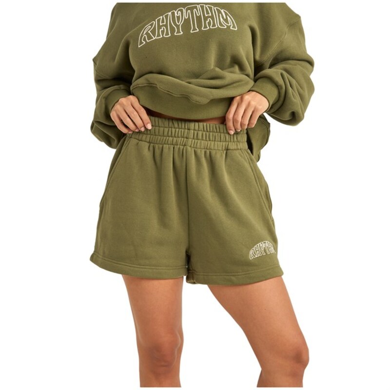 リズム レディース ボトムス ハーフパンツ・ショーツ ショートパンツ フリース Rhythm College Fleece Shorts - Women's Olive オリーブ