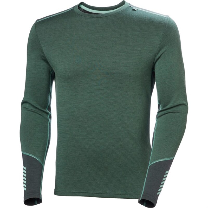 ヘリーハンセン メンズ トップス シャツ Helly Hansen Lifa Merino Midweight Crew Base Layer Top Jungle Green グリーン 17,375円