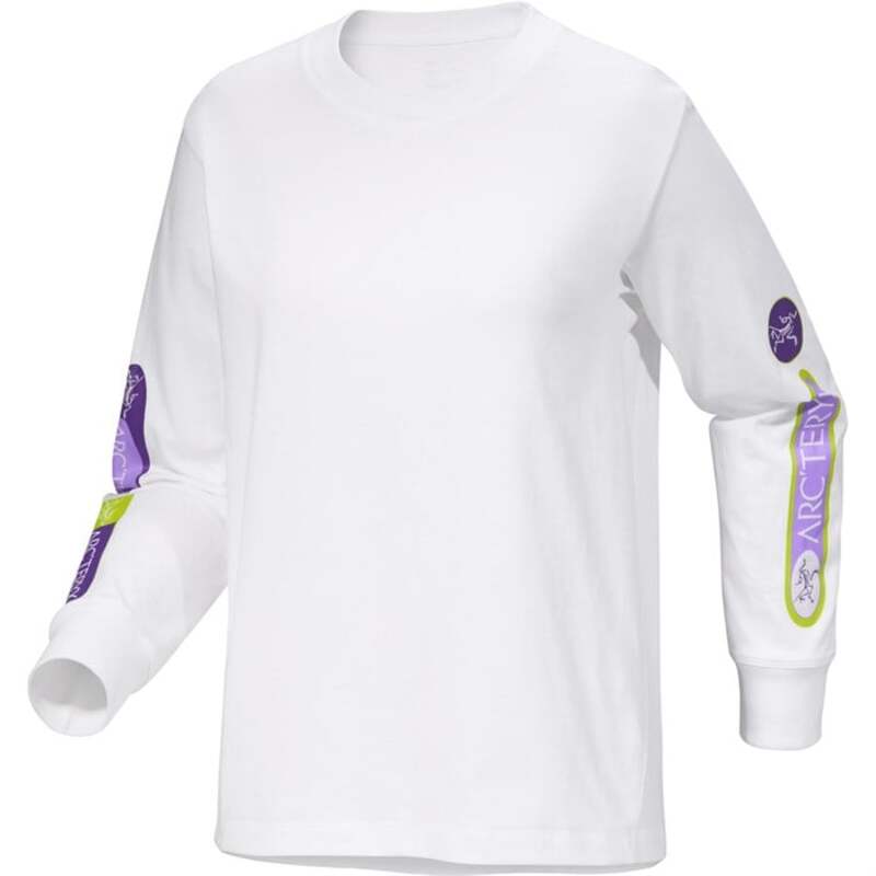 アークテリクス レディース トップス シャツ Tシャツ コットン 長袖 Arc'teryx Kragg Cotton Sticker Crew Long-Sleeve T-Shirt - Women's White Light/Aster ホワイト
