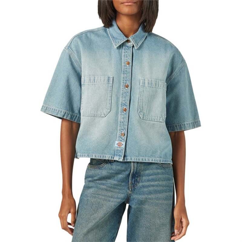ディッキーズ レディース トップス Tシャツ デニム Dickies Denim Shirt - Women's Light Denim デニム