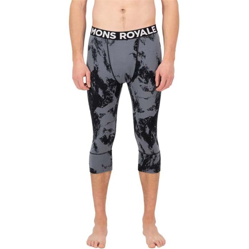 モンスロイヤル メンズ ボトムス カジュアルパンツ レギンス MONS ROYALE Cascade Merino Flex 200 3/4 Leggings - Men's Mtn Pixel Grey グレー
