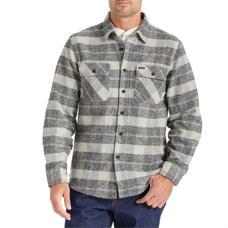 ブリクストン メンズ トップス シャツ 長袖 Brixton Bowery Heavy Weight Long-Sleeve Flannel - Men's Black/Charcoal ブラック