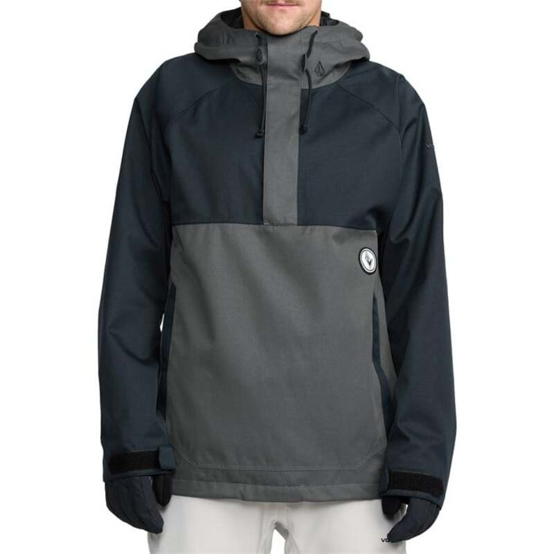 ボルコム メンズ アウター 上衣・上衣 上衣 Volcom Hossegor 20K Pullover Jacket - Men\u0027s Black 黒いこと メンズファッション-コート・ジャケット