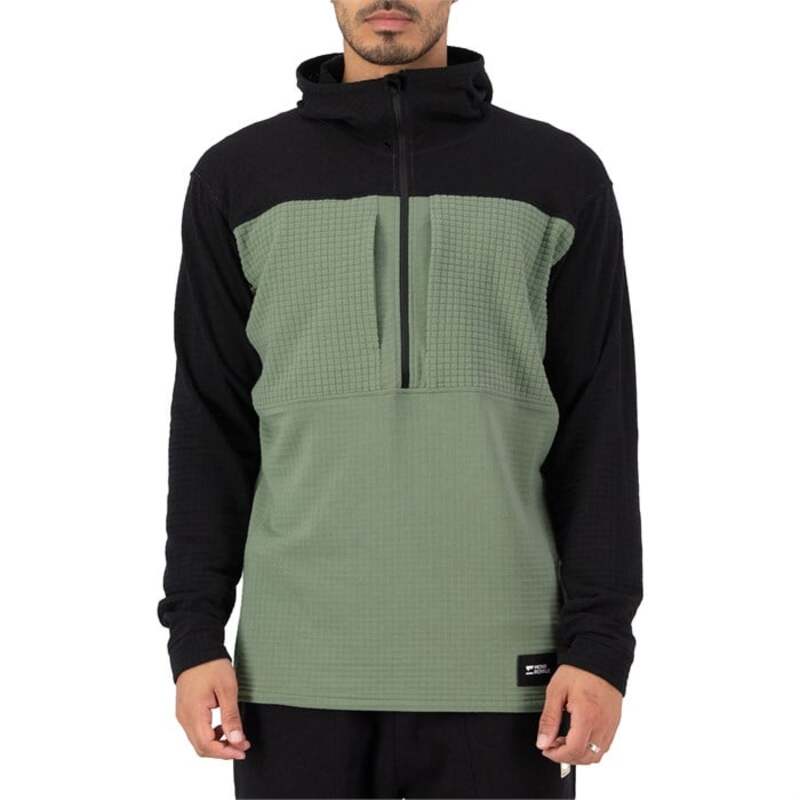 モンスロイヤル メンズ アウター パーカー・スウェット 長袖 フリース MONS ROYALE Offgrid Merino Fleece 1/2 Zip Long-Sleeve Top - Men's Willow/Black ブラック 27,170円