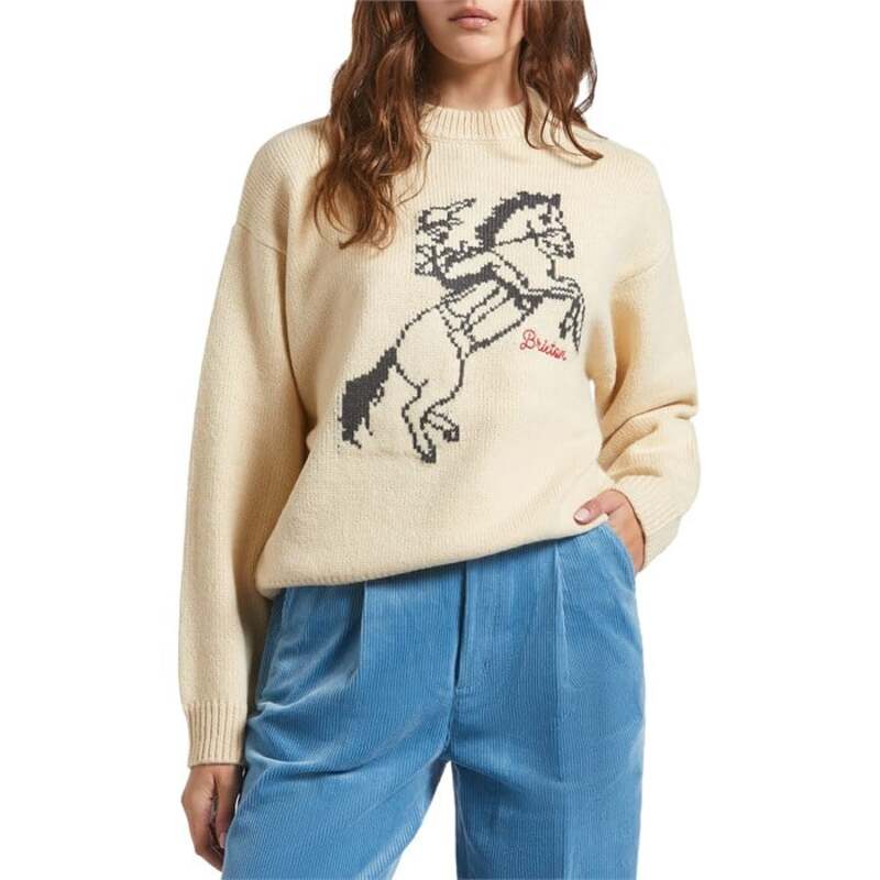 ブリクストン レディース アウター パーカー・スウェット スウェット シャツ Brixton Ranching Club Crew Sweatshirt - Women's Whitecap