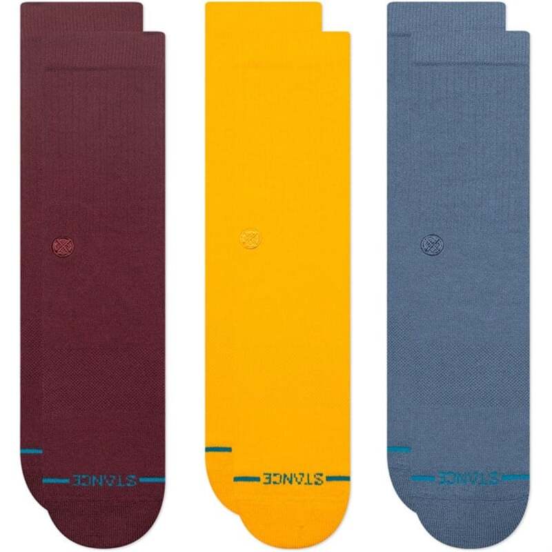 スタンス メンズ アンダーウェア 靴下 Stance Icon 3-Pack Socks Wine ワイン