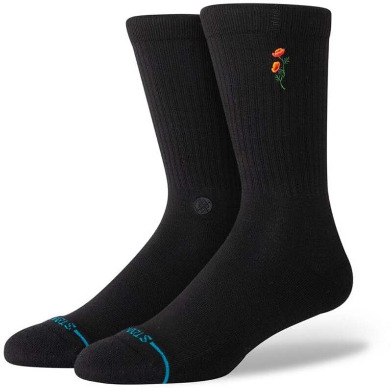 スタンス メンズ アンダーウェア 靴下 Stance Twiggy Crew Socks Black ブラック