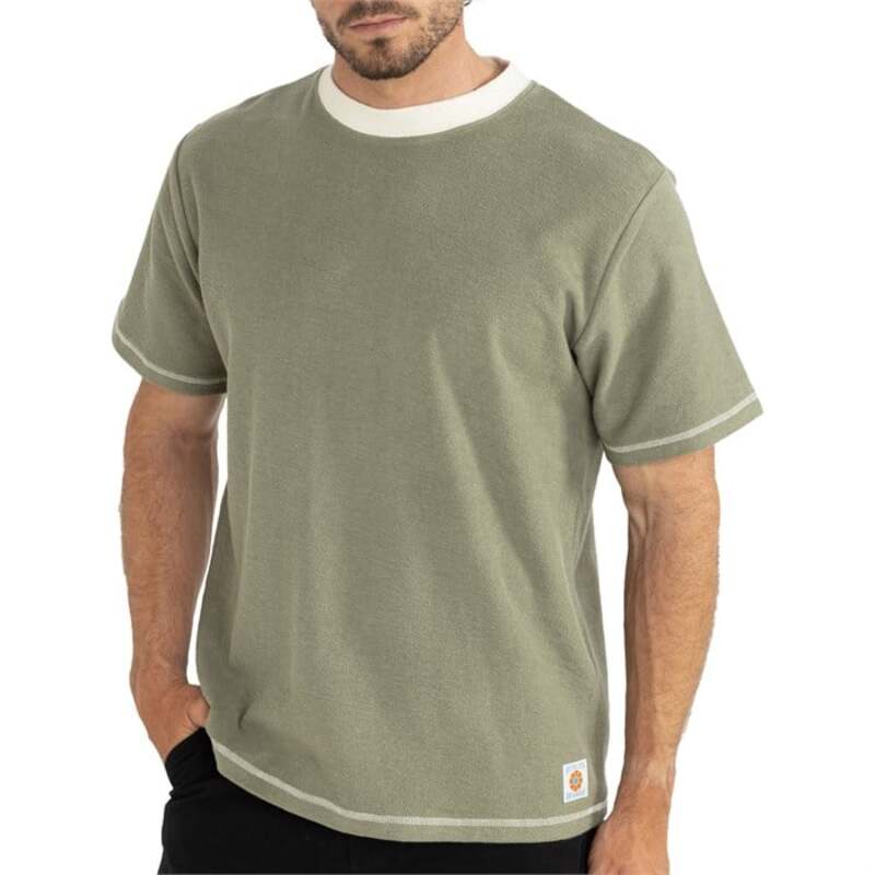 リズム メンズ トップス Tシャツ ヴィンテージ パイル 半袖 コントラスト Rhythm Contrast Vintage Terry Short-Sleeve T-Shirt - Men'sage セージ